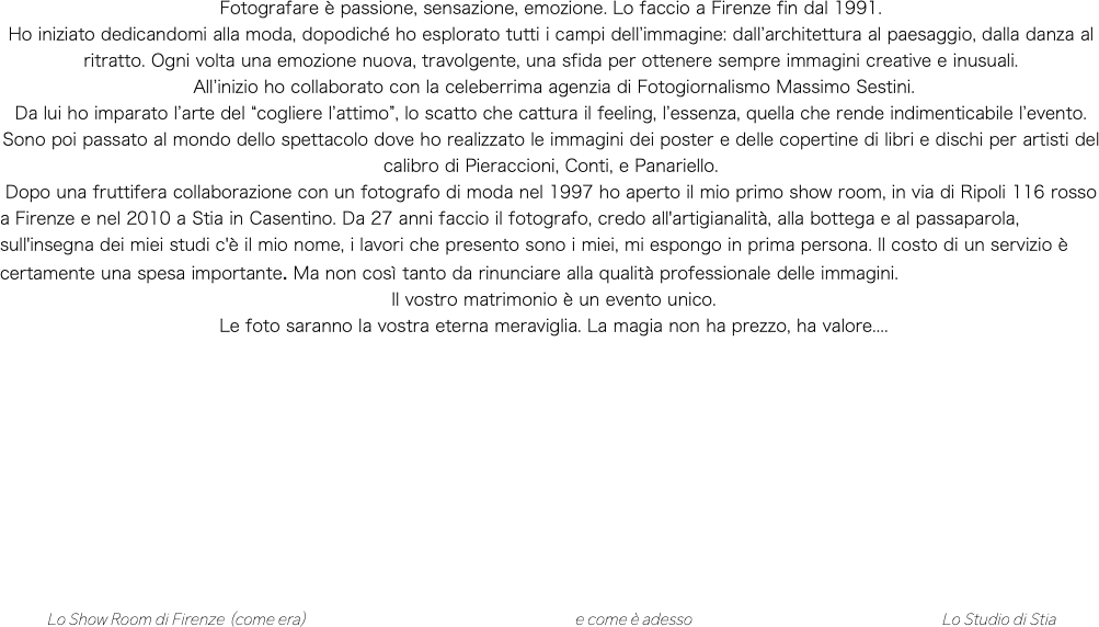 Fotografare è passione, sensazione, emozione.